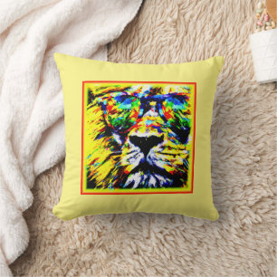 Rainbow Glasses Lion Painting. Jetzt kaufen Kissen