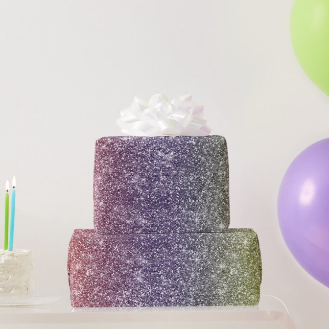 Rainbow Glitter  Geschenkpapier (Partygeschenke)