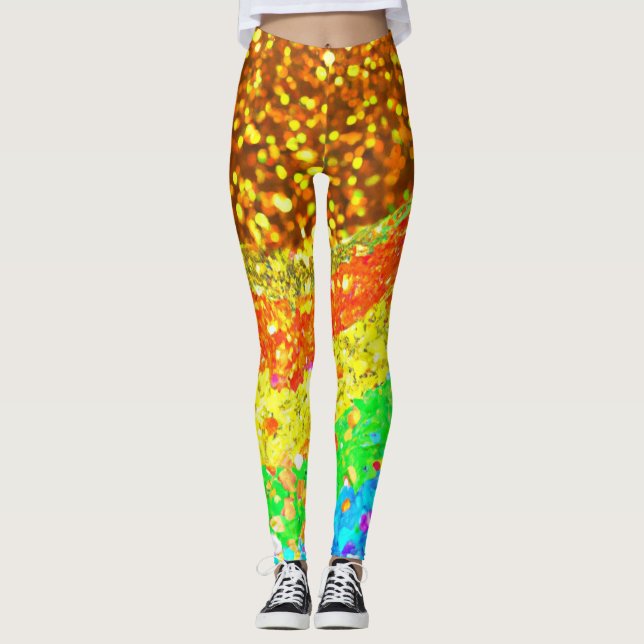 Rainbow Glittering Leggings (Vorderseite)