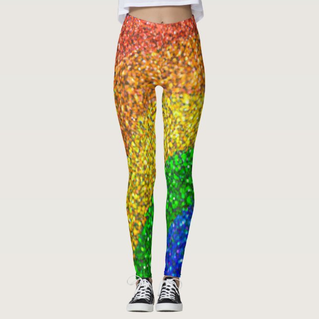 Rainbow Glittering Leggings (Vorderseite)
