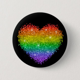 Rainbow Glitzer Button