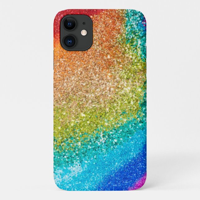 Rainbow-Glitzer Case-Mate iPhone Hülle (Rückseite)