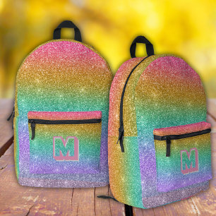 Rainbow Glitzer funkelt moderner Girl-Rucksack Bedruckter Rucksack