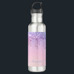 Rainbow Glitzer funkelt Skript moderne gürtelhafte Edelstahlflasche<br><div class="desc">Rainbow Glitzer funkelndes Drehbuch,  modernes,  gürtnisch personalisiertes Design, </div>