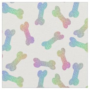 Rainbow Glitzer Hunde Knochen Stoff