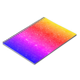 Rainbow-Glitzer-Notebook Notizblock