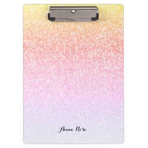 Rainbow Glitzer Ombre Sparkle Glam Klemmbrett