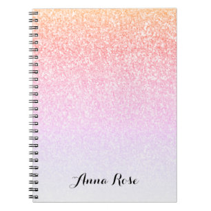 Rainbow Glitzer Ombre Sparkle Glam Notepad Notizblock