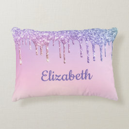 Rainbow Glitzer Personalisiert Dekokissen