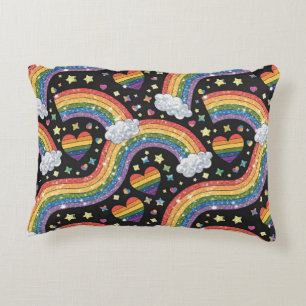 Rainbow Glitzer Pride   LGBTQ+ Dekokissen