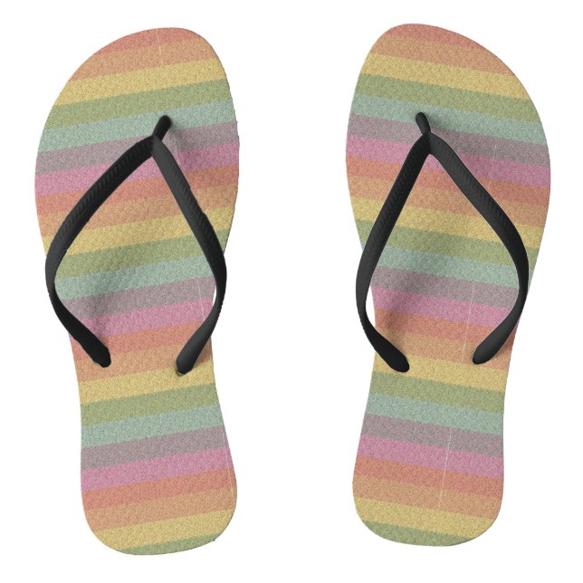 Rainbow Glitzer Print Metallic Wedding Bräutigam Flip Flops (Fußbett)