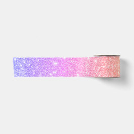 Rainbow Glitzer Satin Ribbon Satinband