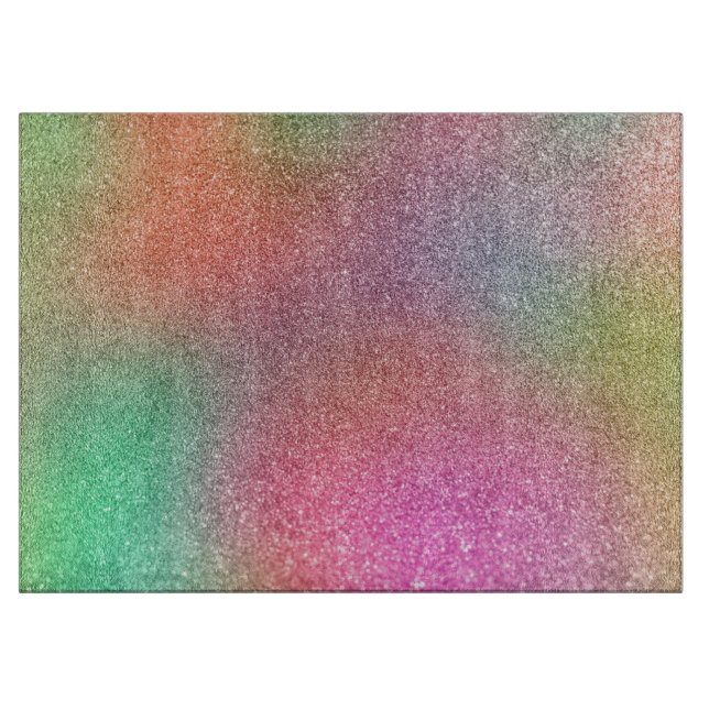 Rainbow-Glitzer Schneidebrett (Vorderseite)