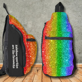 Rainbow-Glitzern sind wie Feuerwerke Crossbody Bag