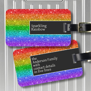 Rainbow-Glitzern sind wie Feuerwerke Gepäckanhänger