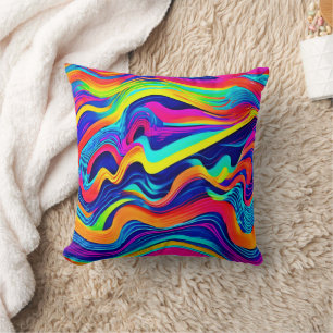 Rainbow Glow abstrakt Pattern Kissen