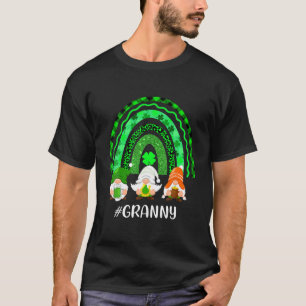 Rainbow Gnome Granny Kleeblatt Leopard Kariert St  T-Shirt
