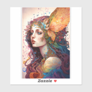 Rainbow Goddess Fantasy Art Aufkleber