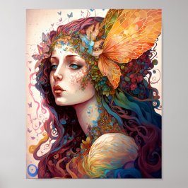 Rainbow Goddess Fantasy Art Poster