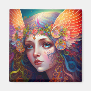 Rainbow Goddess Imaginaire Art Magnet