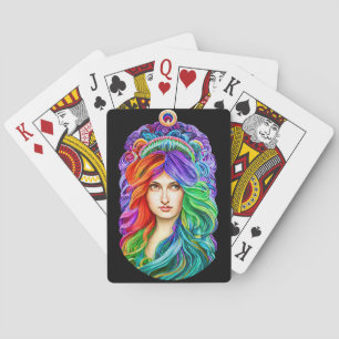 Rainbow Goddess Queen Fantasy Art Spielkarten