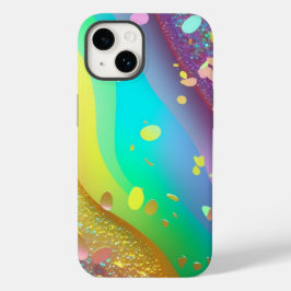 Rainbow Gold Glitzer iPhone Mate Tough Case