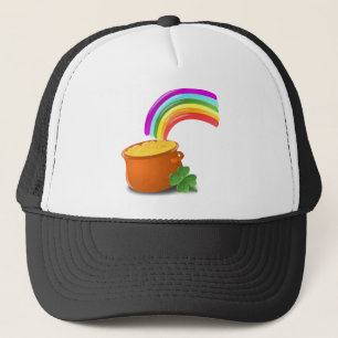 Rainbow Gold Pot Lucky Irish Sky Irland farbenfroh Truckerkappe