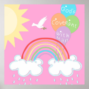 Rainbow Gottes Bündnis mit dem Menschen Sonnenbl Poster