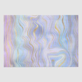 Rainbow Gradient and Gold Foil Strata Seidenpapier