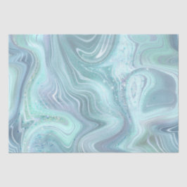 Rainbow Gradient and Silver Foil Strata Seidenpapier