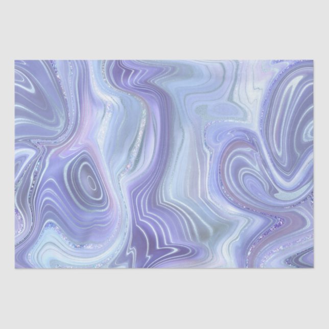 Rainbow Gradient and Silver Foil Strata Seidenpapier (Vorderseite)