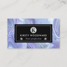 Rainbow Gradient and Silver Foil Strata Visitenkarte