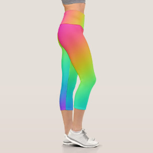 Rainbow Gradient Capri Leggings