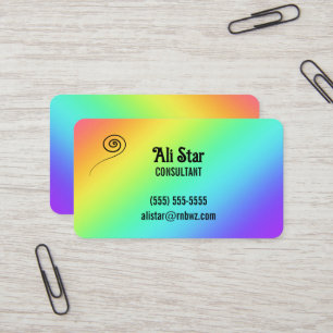 Rainbow Gradient Cartes de visite amusants