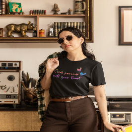 Rainbow Gradient 'Create Passion with Your Heart' T-Shirt