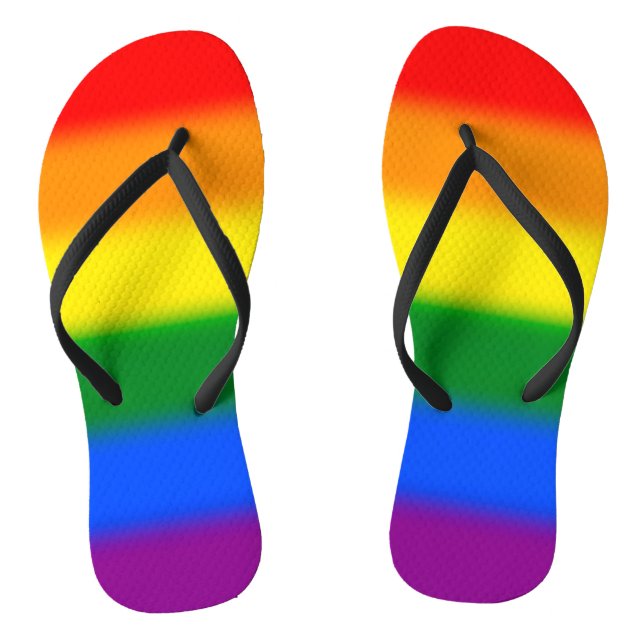  Rainbow Gradient Flip Flops (Fußbett)