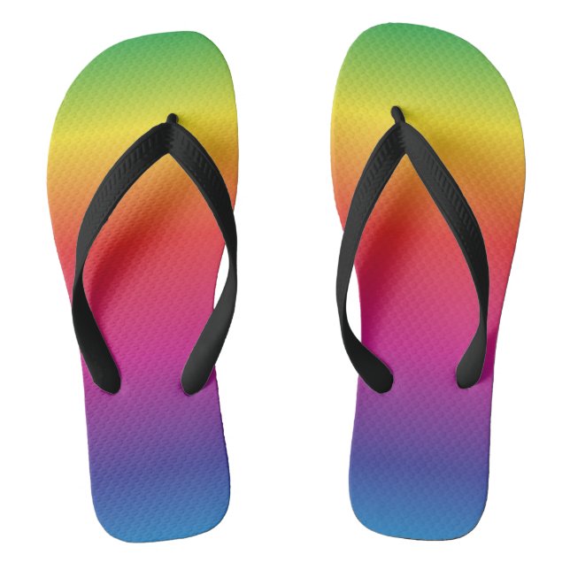 Rainbow Gradient Gay Pride Flip Flops (Fußbett)