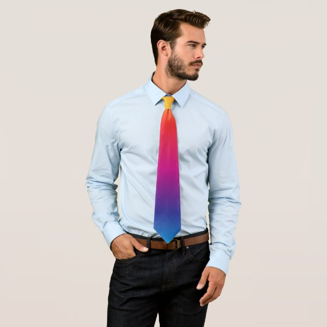Rainbow Gradient Gay Pride Neck Tie Krawatte (Beispiel)