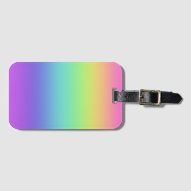 Rainbow Gradient Gepäckanhänger (Vorderseite (Horizontal))