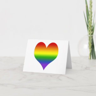 Rainbow Gradient Heart Note Card Karte
