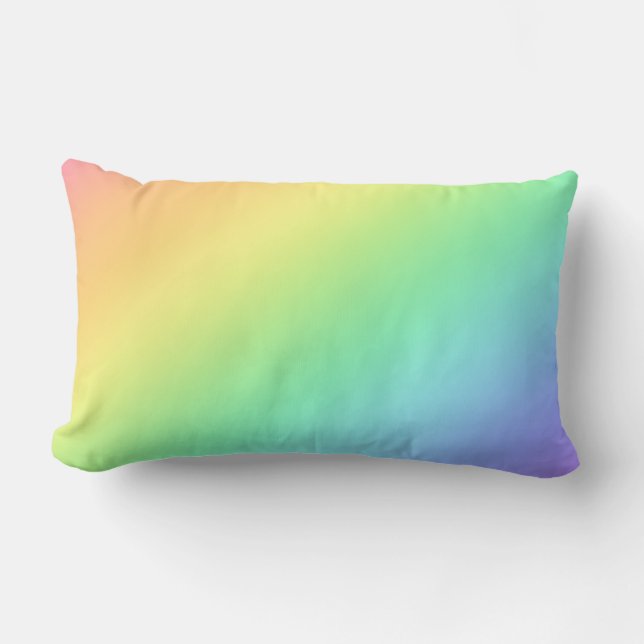 Rainbow Gradient Lumbar Kissen (Vorderseite)