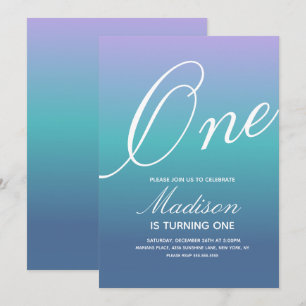 Rainbow Gradient N'importe quel âge Invitation col