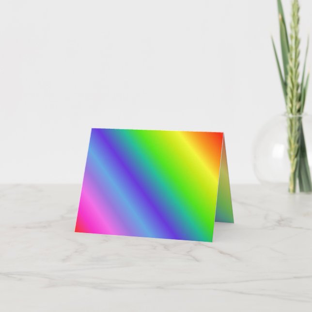 Rainbow Gradient Note Card Karte (Vorderseite)