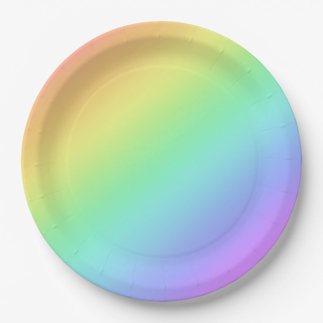 Rainbow Gradient Pappteller (Vorderseite)
