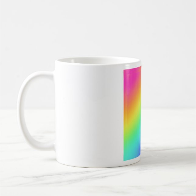 Rainbow Gradient Pride Womans T - Shirt Kaffeetasse (Links)