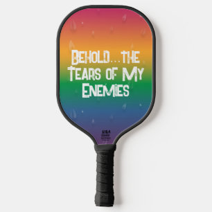 Rainbow Gradient Raindrops Pickleball Schläger