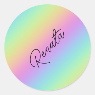Rainbow Gradient Runder Aufkleber