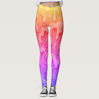 Rainbow Gradient Slime Tropfen Leggings