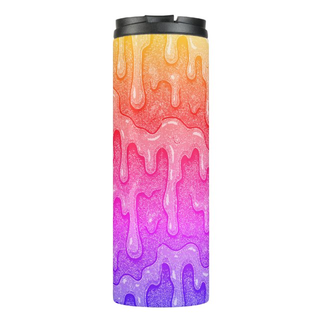 Rainbow Gradient Slime Tropfen Thermosbecher (Rückseite)