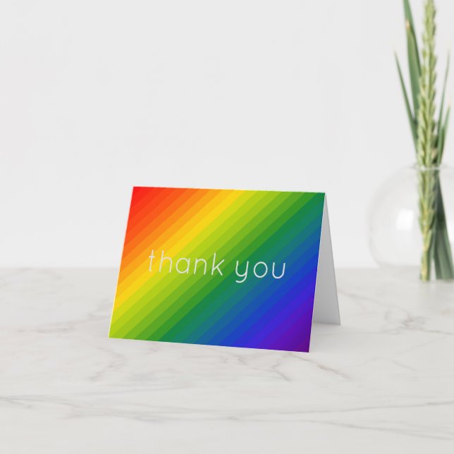 Rainbow Gradient Strichen Dankeskarte (Vorderseite)
